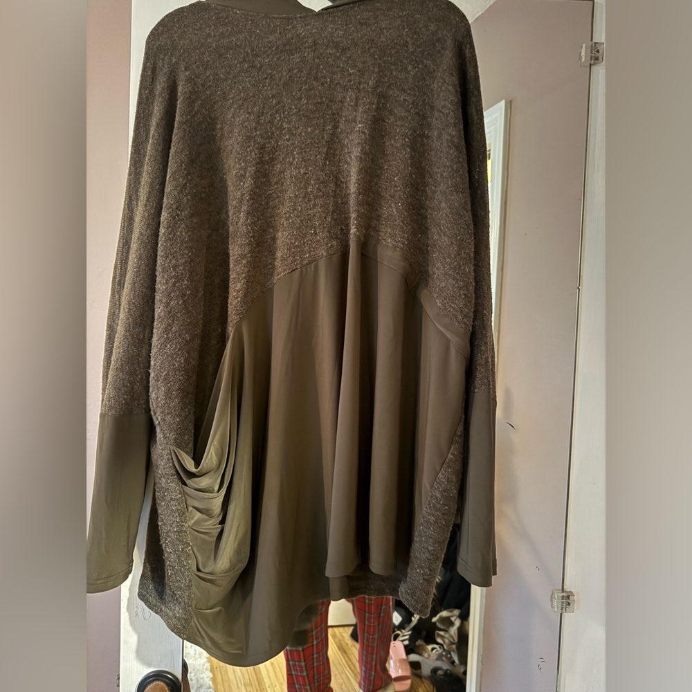 SYMPLY Brown Long Sleeve Tunic with matched JOGGER SET POCKET Detail size 12-14